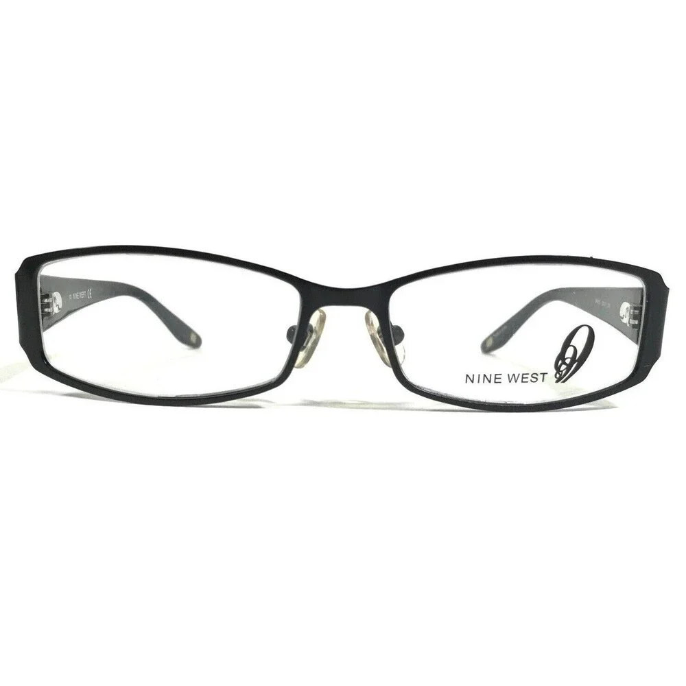 Nine West Eyeglasses Frames NW415 0003 Black Grey Rectangular 51-16-130